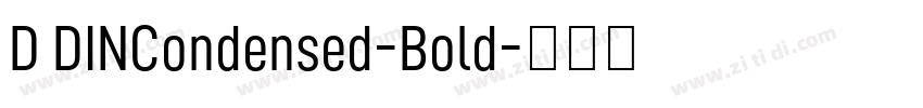 D DINCondensed-Bold字体转换